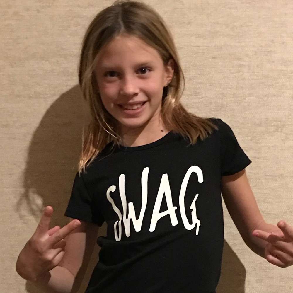 Kids Black “SWAG" Tee Shirt